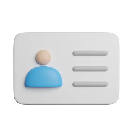 Id Card  3D Icon