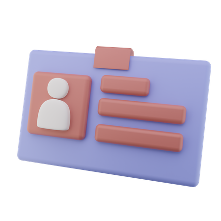 ID card  3D Icon