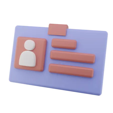 ID card  3D Icon