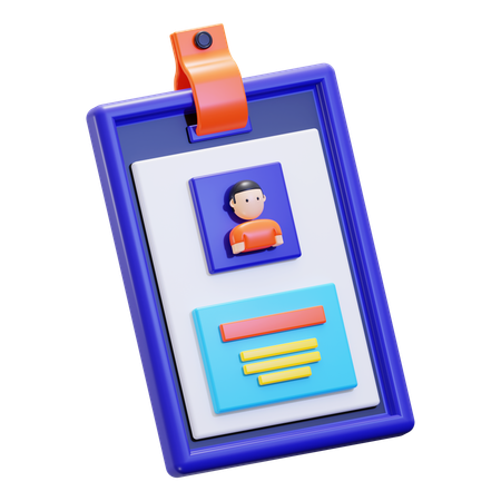 Id card  3D Icon