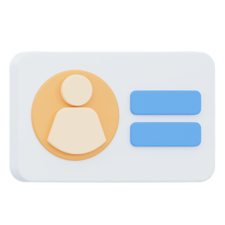 Id Card  3D Icon