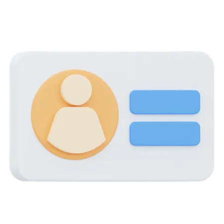 Id Card  3D Icon