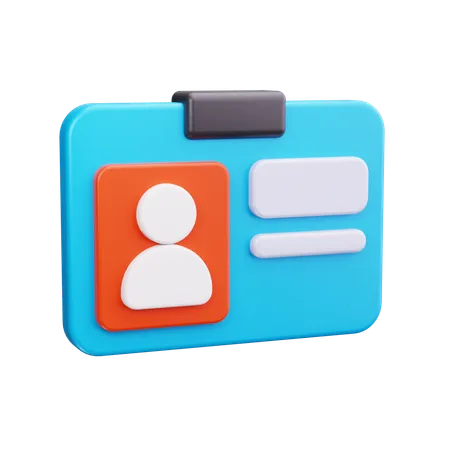 Id Card  3D Icon