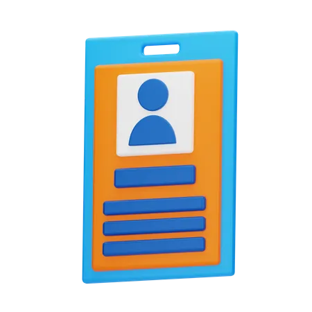 Id Card  3D Icon