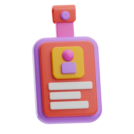 Id Card  3D Icon