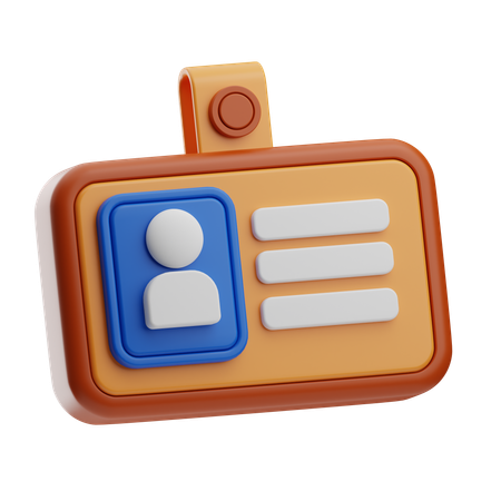 Id Card  3D Icon