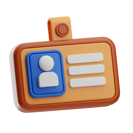 Id Card  3D Icon