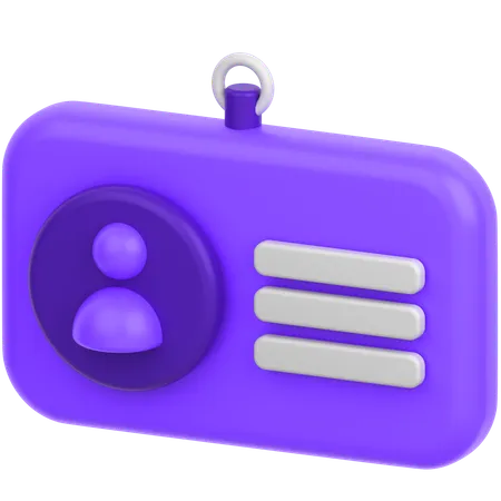 Id Card  3D Icon