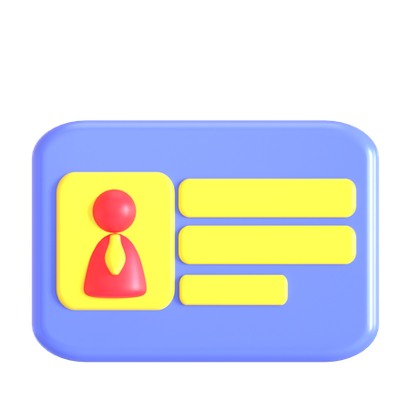 Id Card  3D Icon