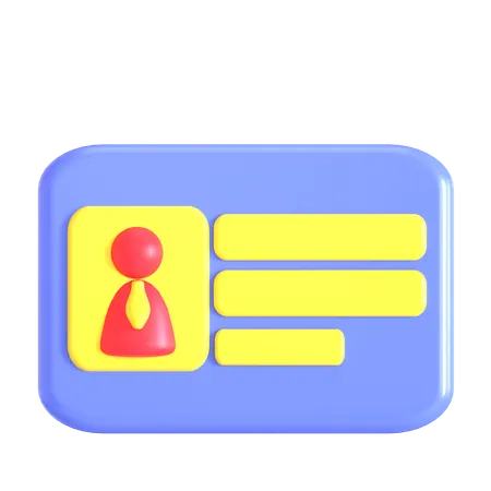 Id Card  3D Icon