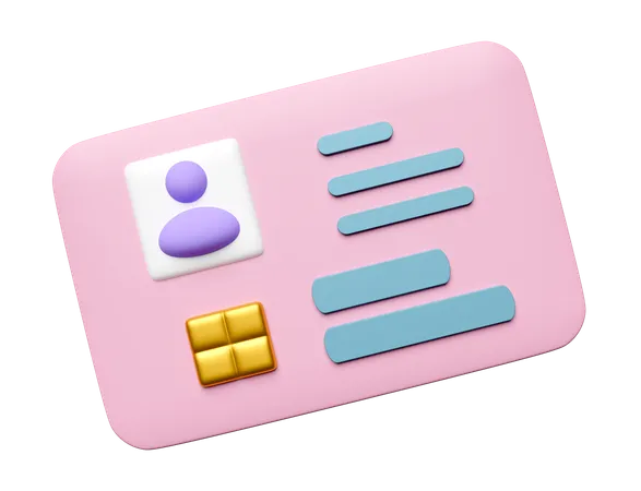 Id Card  3D Icon