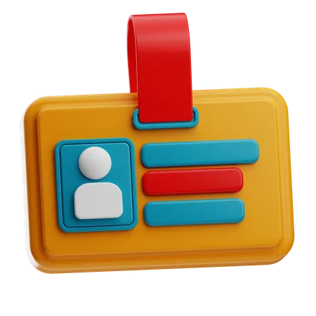 Id Card  3D Icon