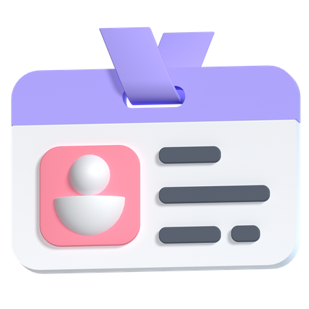 Id Card  3D Icon