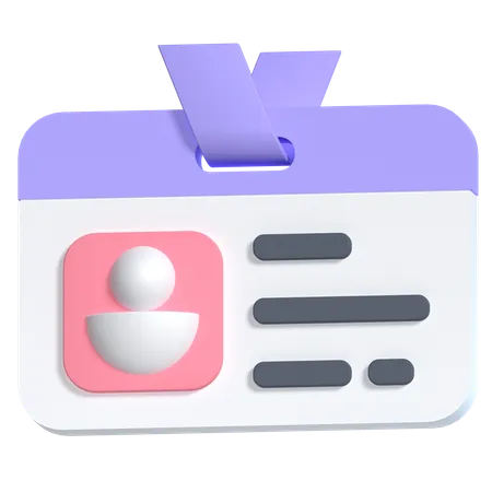 Id Card  3D Icon