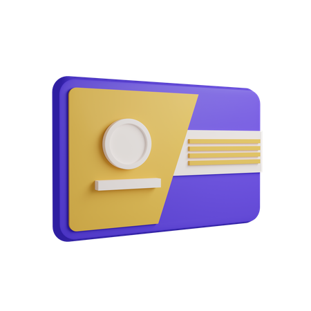 Id Card  3D Icon