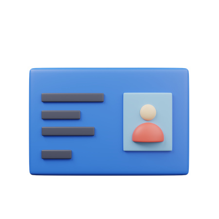 Id Card  3D Icon