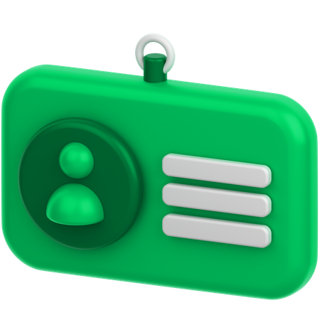 Id Card  3D Icon