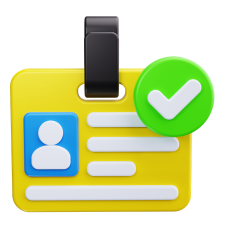 Id Card  3D Icon