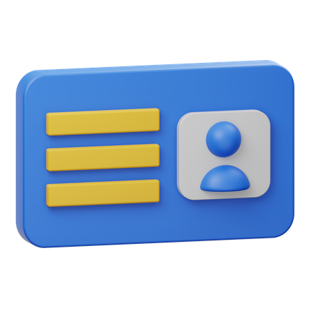 Id Card  3D Icon