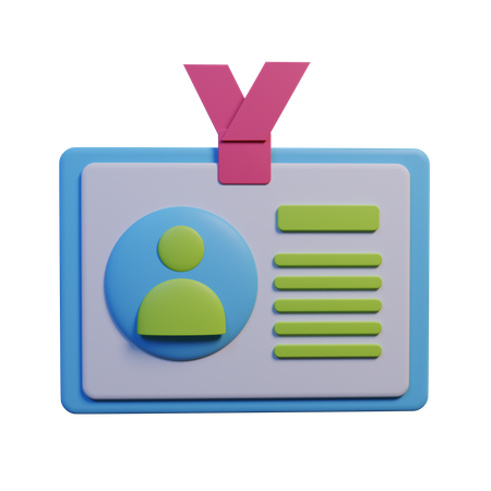 Id Card  3D Icon