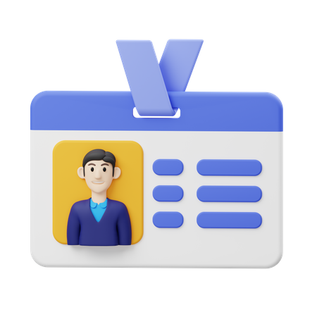 Id Card  3D Icon