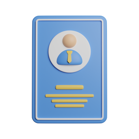 Id Card  3D Icon