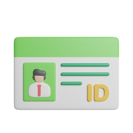 Id Card  3D Icon