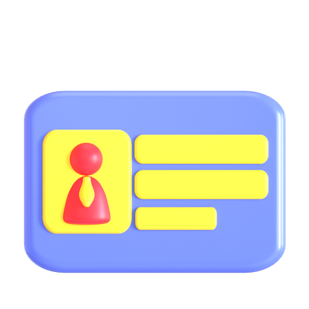 Id Card  3D Icon