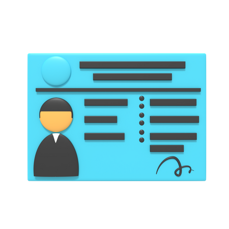 Id Card  3D Icon