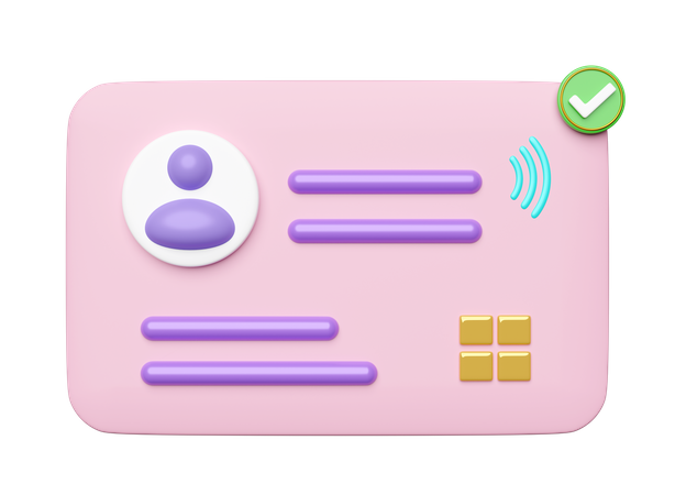 Id Card  3D Icon