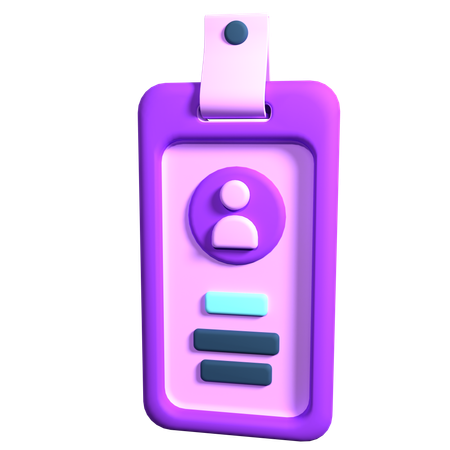 Id Card  3D Icon