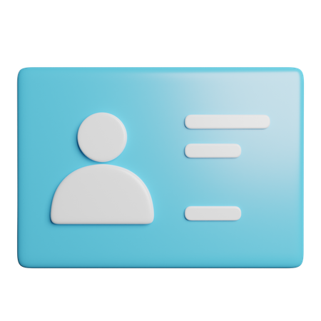 Id Card  3D Icon