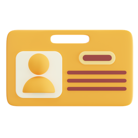 Id Card  3D Icon