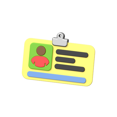 Id Card  3D Icon
