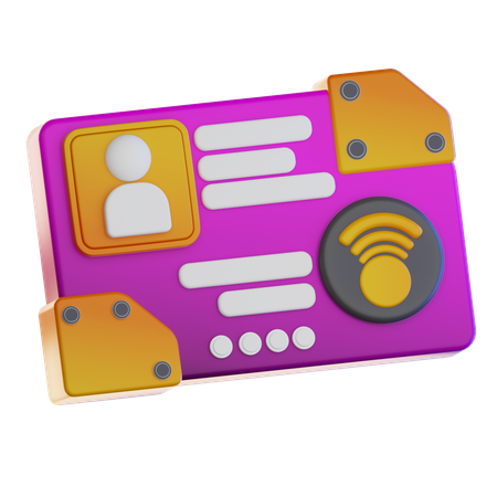 Id card  3D Icon