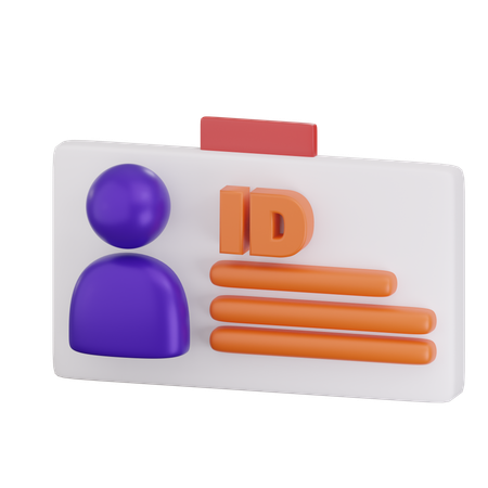 ID Card  3D Icon