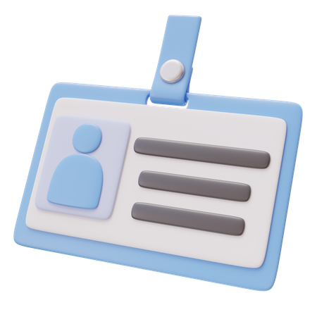 ID card  3D Icon