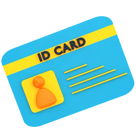 Id Card  3D Illustration