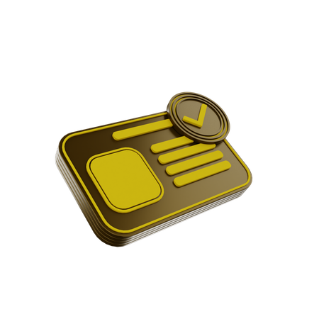 Id Card  3D Illustration