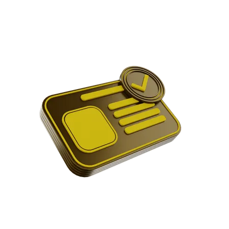 Id Card  3D Illustration