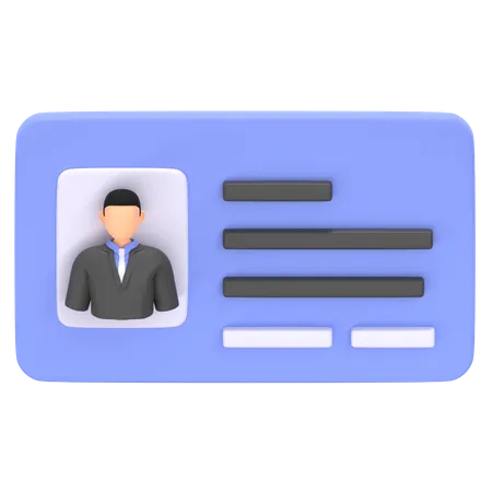 ID Card 3D Icon