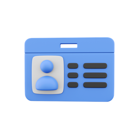 Id Card 3D Icon