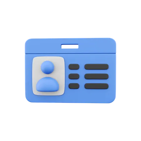 Id Card 3D Icon