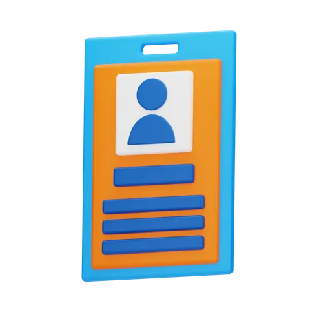 Id Card 3 D Stationery 3D Icon