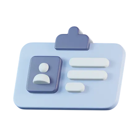 ID card  3D Icon