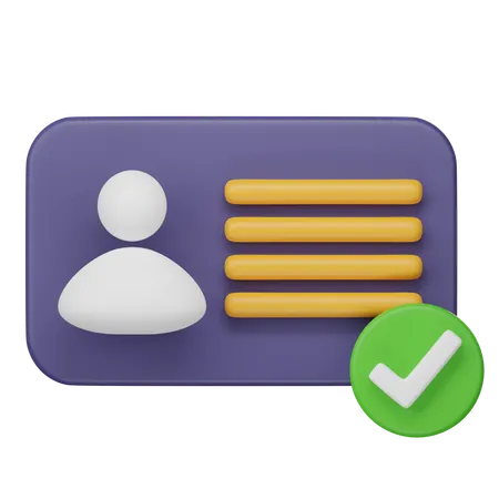 Id Card Security  3D Icon