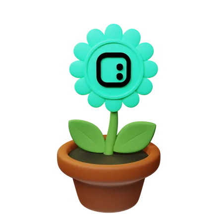 Id Crypto Plant Pot  3D Icon