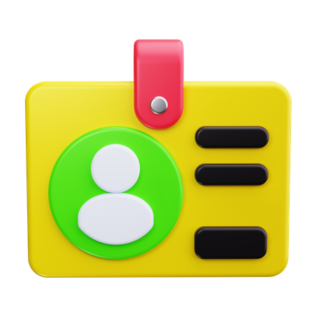 ID de empleado  3D Icon