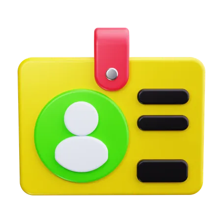 ID de empleado  3D Icon