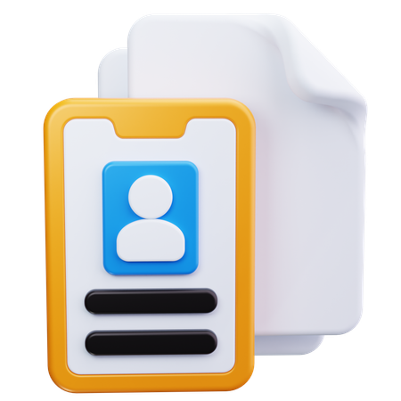 ID de empleado  3D Icon